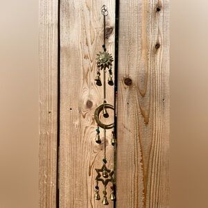 Gold Sun Moon and Star Wall Hanging Decoration BOHO Fairy Whimsical Hippie